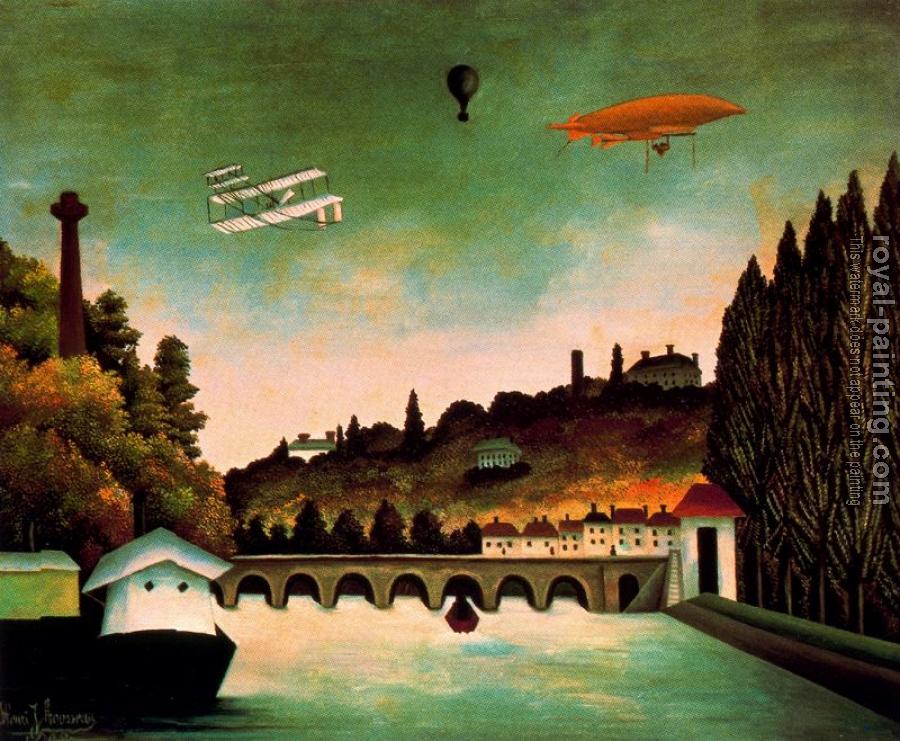 Henri Rousseau : View of the Bridge at Sevres and the Hills at Clamart St. Cloud and Bellevue